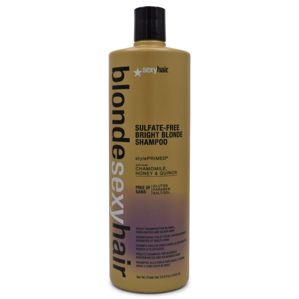 Sexy Hair Violet Blonde Bombshell Sulfate Free Bright Blonde Shampoo 33.8Oz