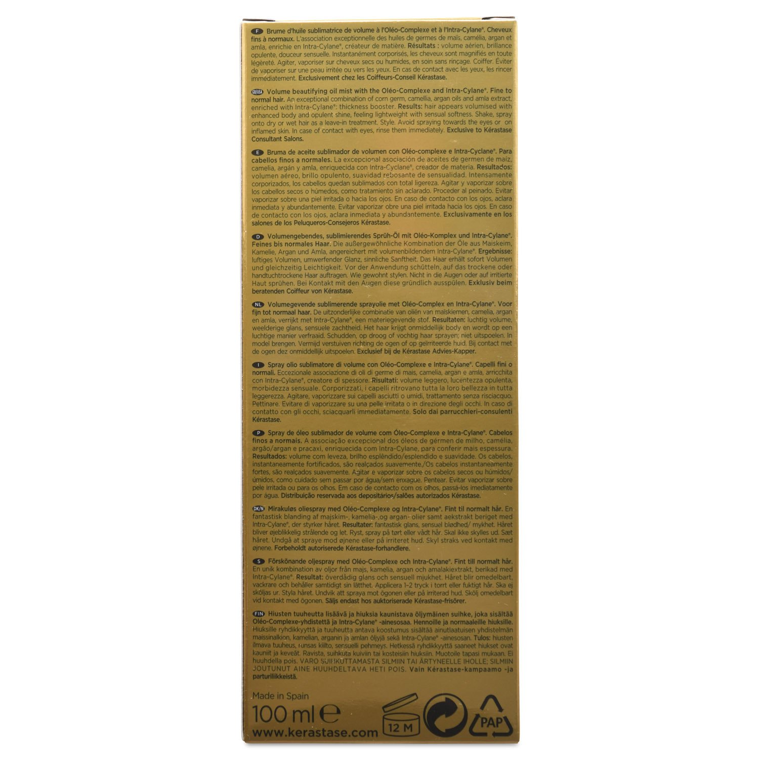 Kerastase Elixir Ultime Oleo-Complexe Volume Beautifying Oil Mist 3.4 Oz