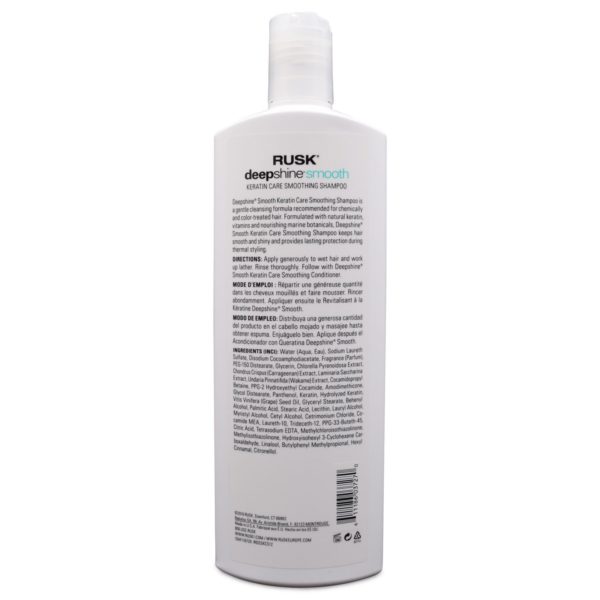 Rusk DeepShine Keratin Care Smoothing Shampoo 12 Oz