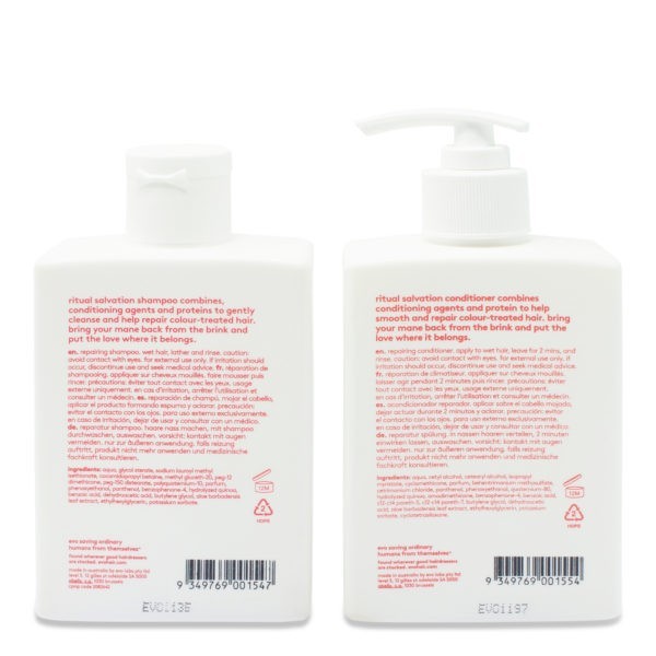 EVO Ritual Salvation Repairing Shampoo & Conditioner 10.14 Oz Combo Pack
