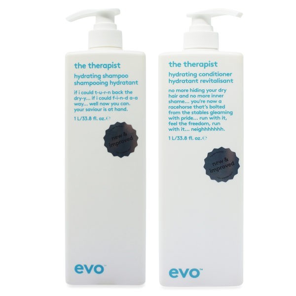 EVO The Therapist Hydrating Shampoo & Conditioner 33.8 Oz Combo Pack