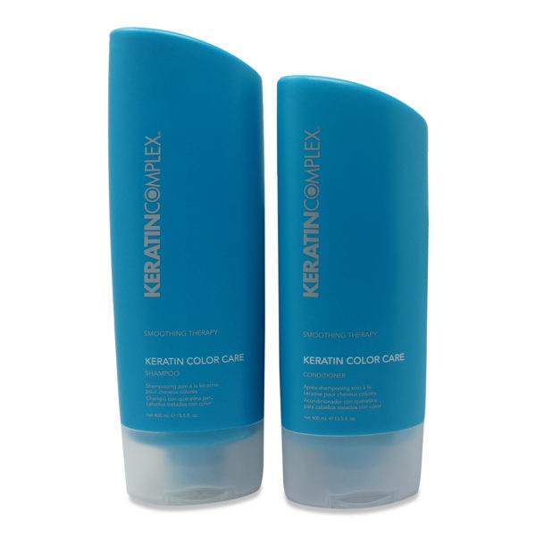 Keratin Complex Keratin Color Care Shampoo and Conditioner Combo 13.5 oz. With Free Makeup Bag