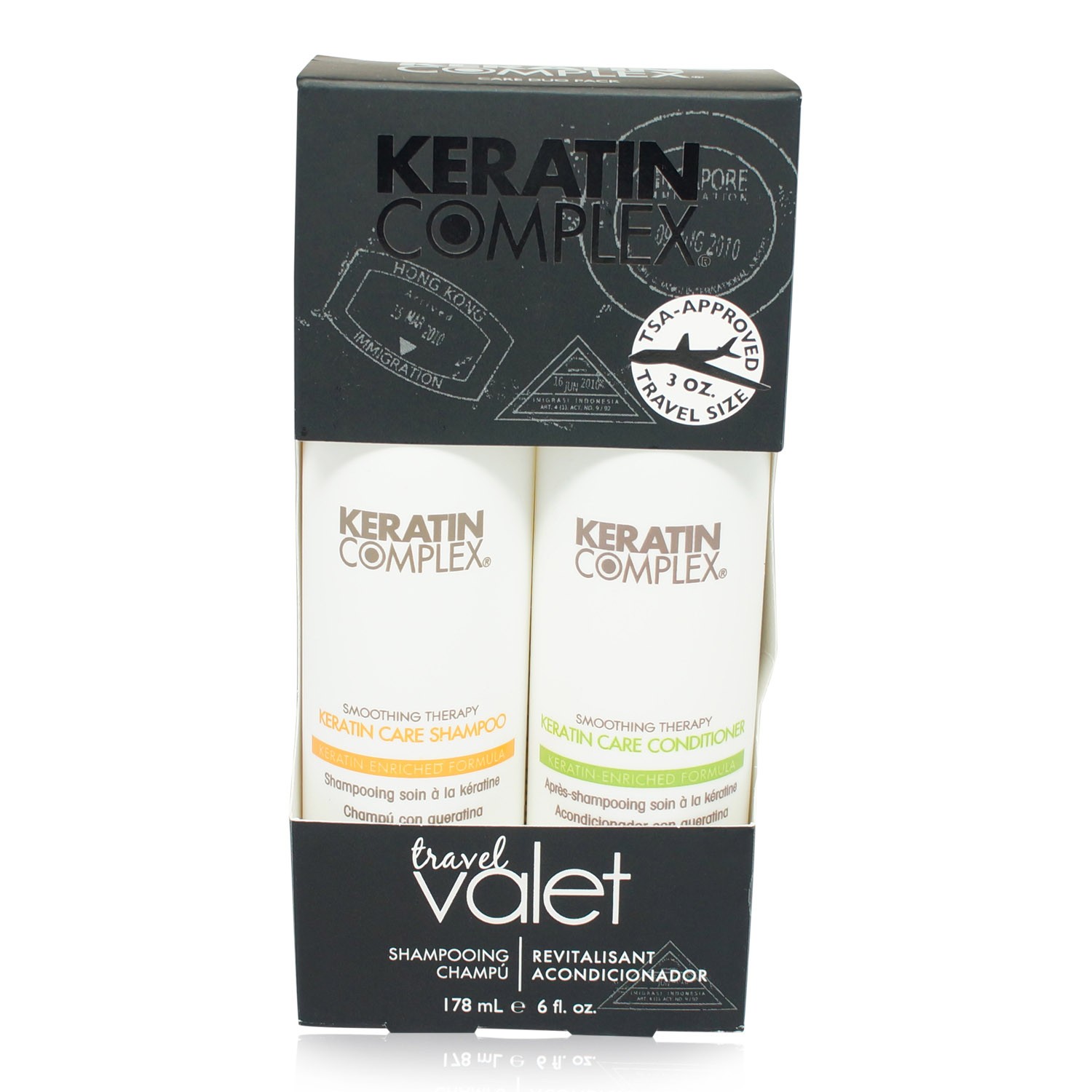 Keratin Complex Care Shampoo and Conditioner Travel Valets Care 3oz. Each