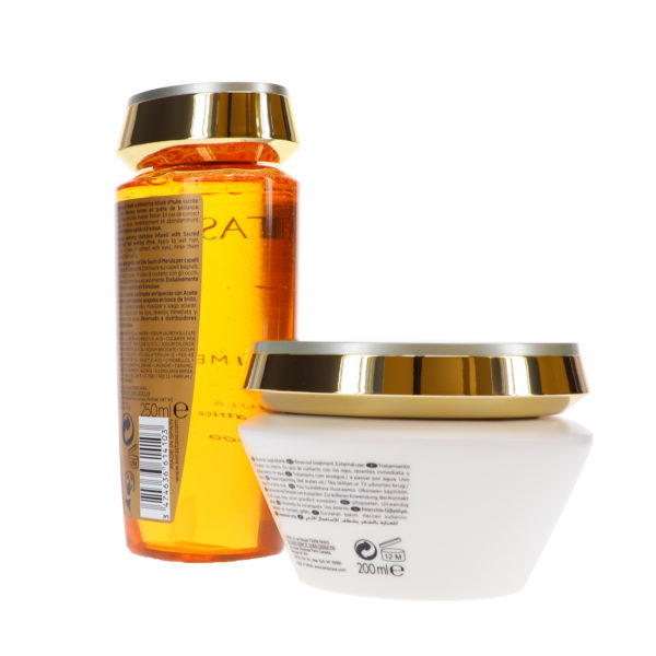 Kerastase Elixir Ultime Sublimating Oil Infused Shampoo Le Bain 8.5 oz & Elixir Ultime Mask 6.8 oz Combo Pack