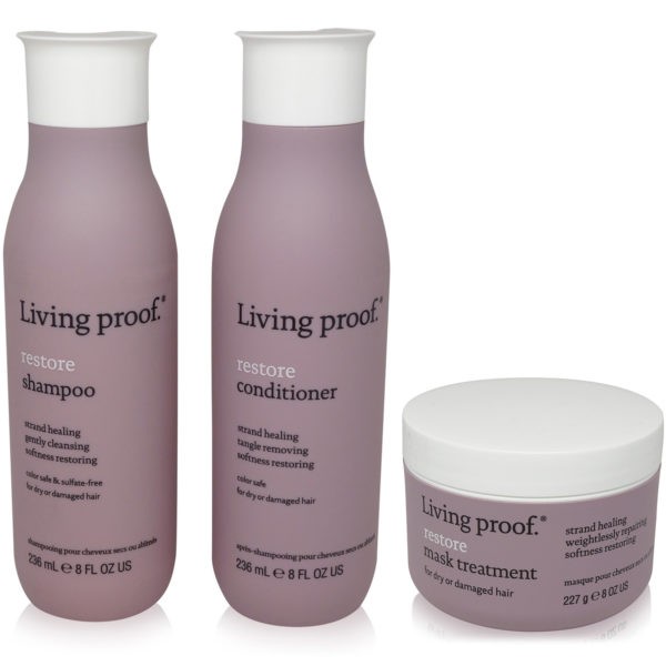 Living Proof Restore Shampoo 8 oz. Conditioner 8 oz. Mask Treatment 8 oz.