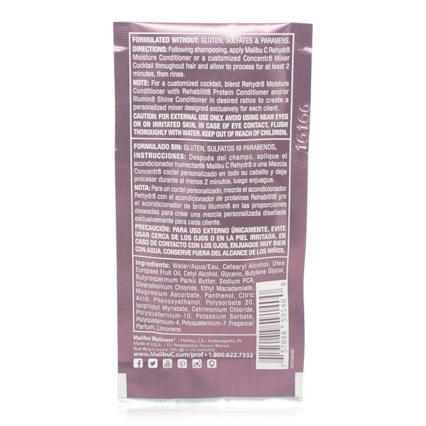 Malibu C Rehydr8 Moisture Conditioner 6 Pack 12ML