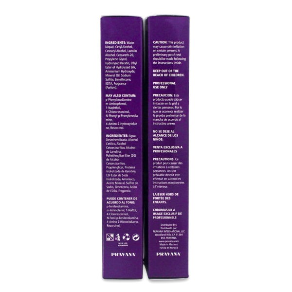 Pravana ChromaSilk Creme Hair Color with Silk & Keratin Protein 3 Dark Brown 2 Pack