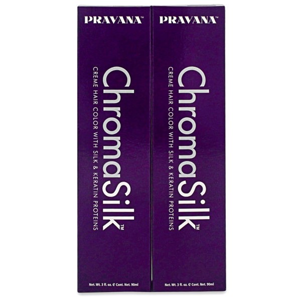 Pravana ChromaSilk Creme Hair Color with Silk & Keratin Protein 4 Brown 2 Pack