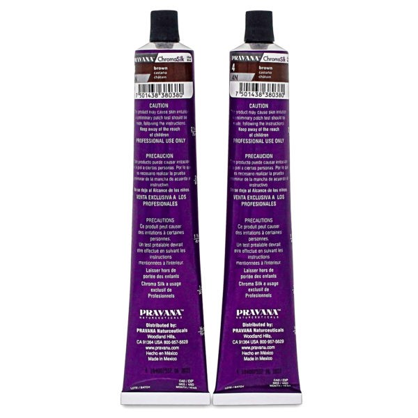 Pravana ChromaSilk Creme Hair Color with Silk & Keratin Protein 4 Brown 2 Pack