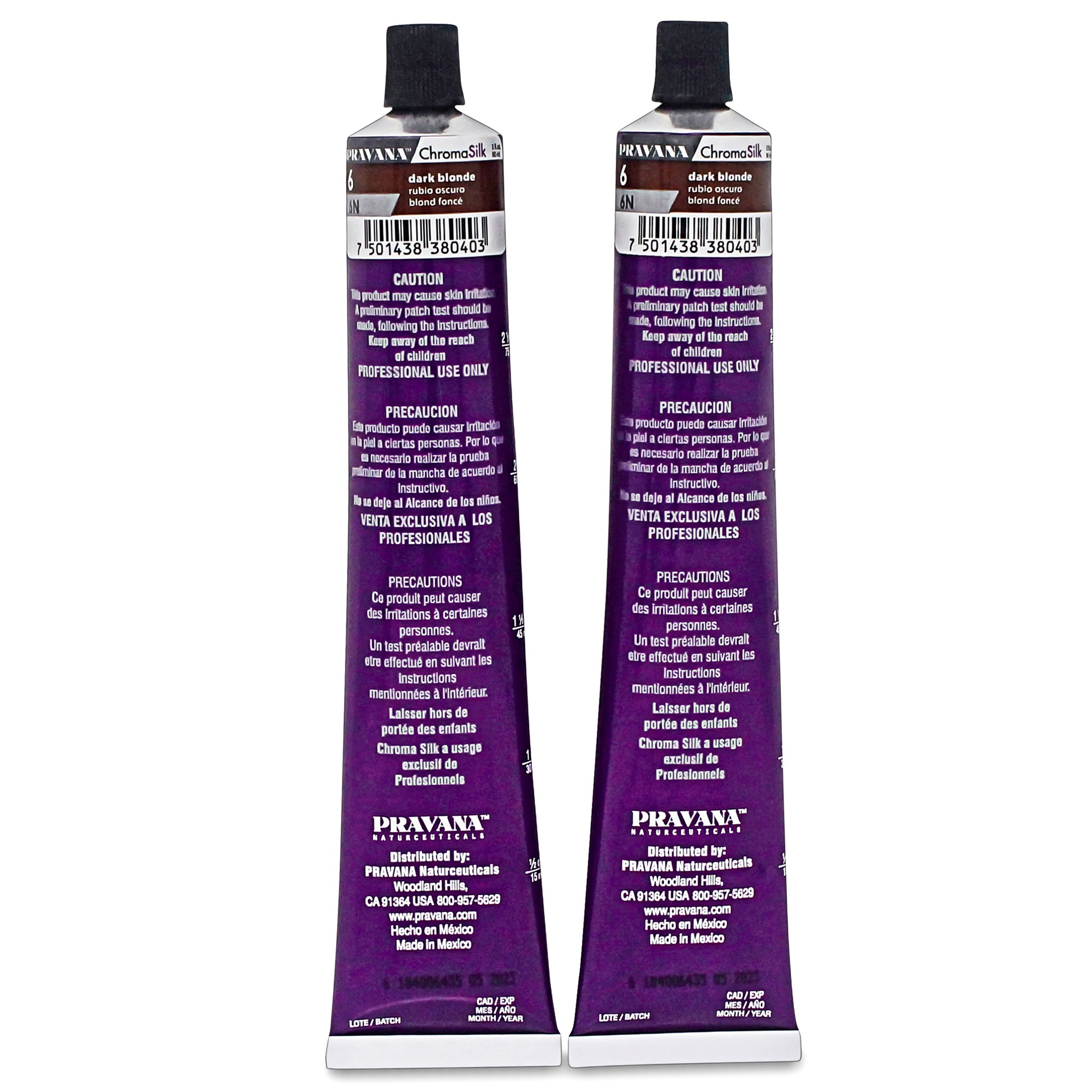 PRAVANA ChromaSilk Creme Hair Color with Silk & Keratin Protein, 6 Dark Blonde