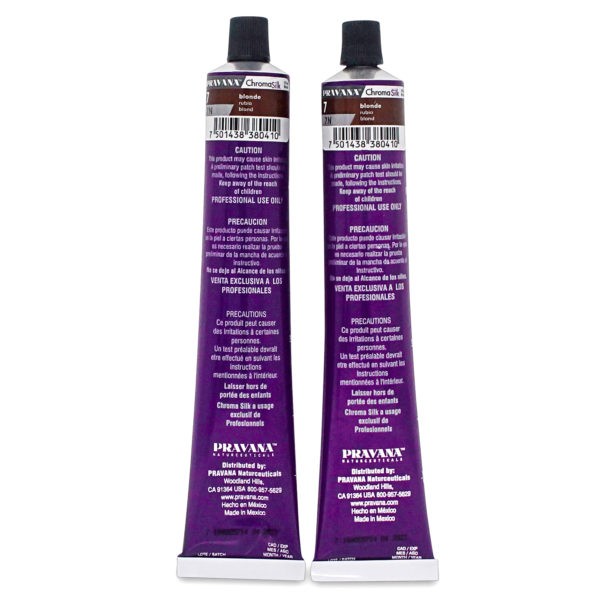 PRAVANA ChromaSilk Creme Hair Color with Silk & Keratin Protein, 7N Blonde - 2 Pack