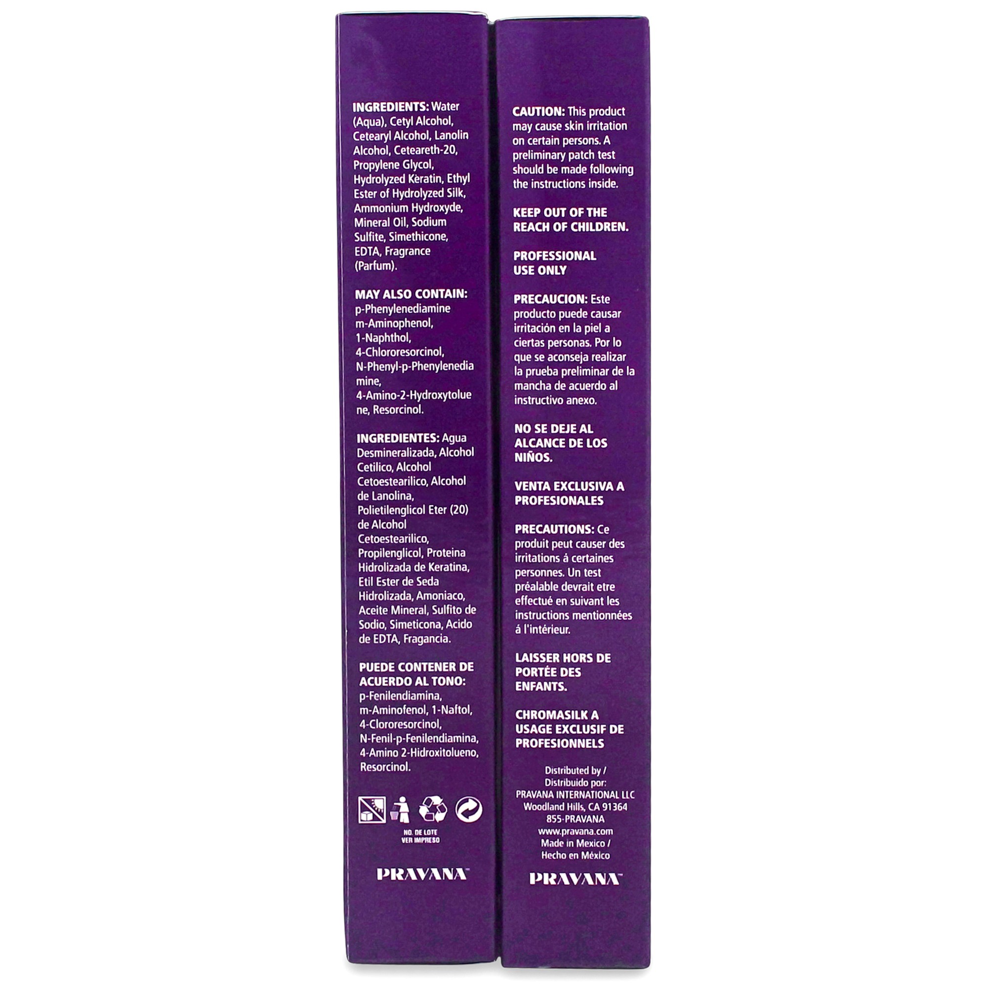 Pravana ChromaSilk Creme Hair Color with Silk & Keratin Protein 8 Light Blonde 2 Pack