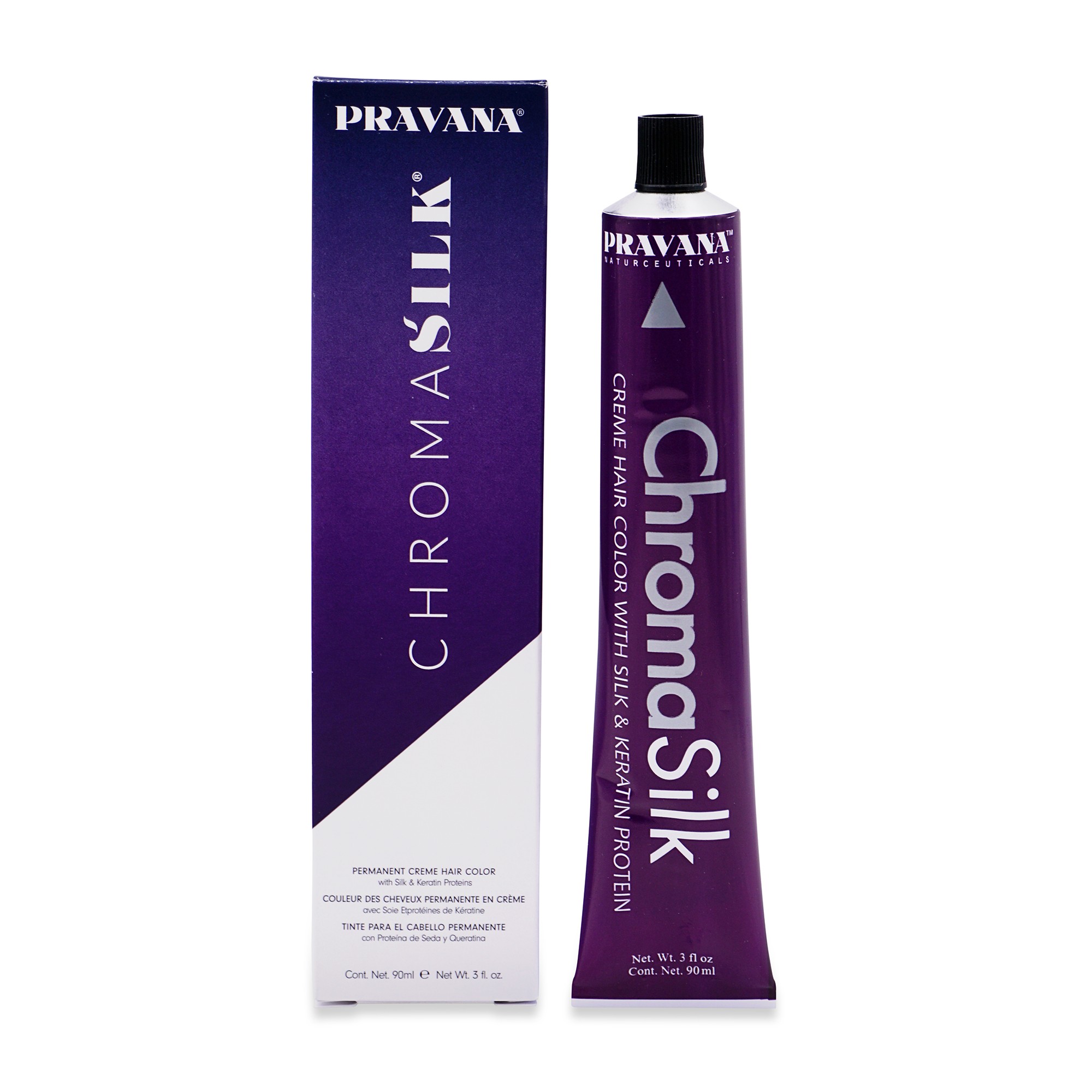 Pravana ChromaSilk Creme Hair Color 5.11 Light Intense Ash Brown, 3 oz.