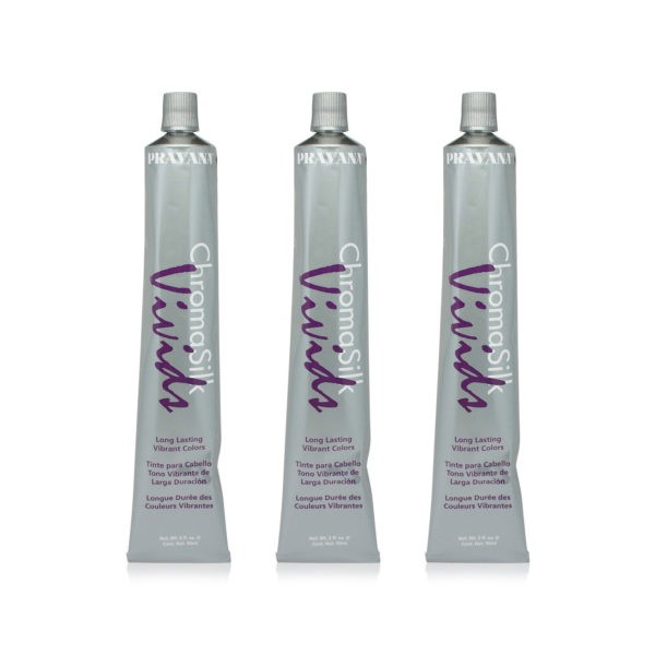 PRAVANA ChromaSilk Vivids Creme Hair Color with Silk & Keratin Protein (Wild Orchids)3 Oz-3 pack