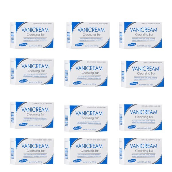 Vanicream Cleansing Bar Fragrance Free 3.9 Oz Bars (12 pack)