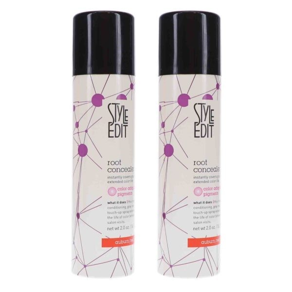 Style Edit Auburn Root Concealer Touch Up Spray 2 oz 2 Pack