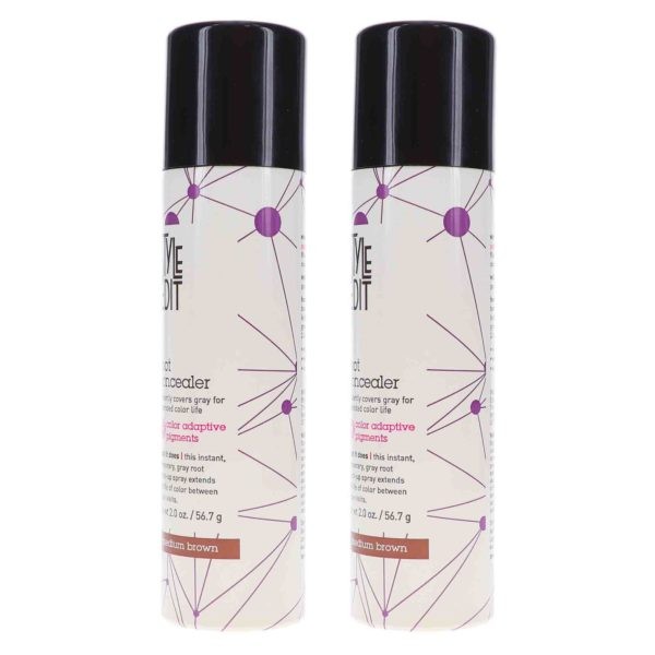 Style Edit Medium Brown Root Concealer Touch Up Spray 2 oz 2 Pack