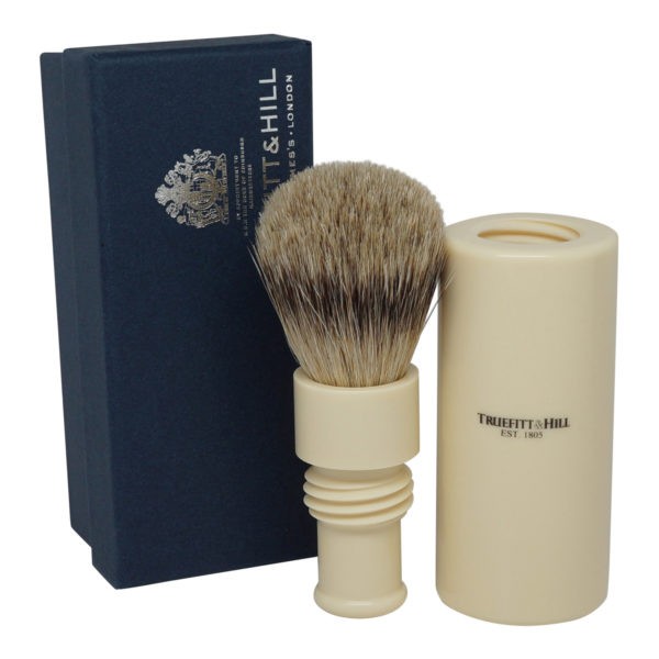 Truefitt & Hill Ivory Turnback Traveler Badger Hair Brush