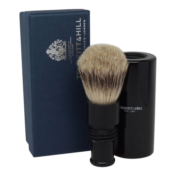 Truefitt & Hill Ebony Turnback Traveler Badger Hair Brush