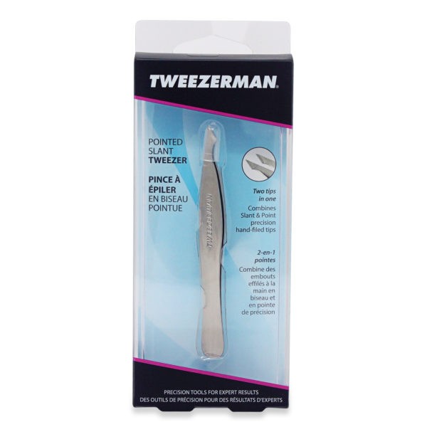 Tweezerman Pointed Slant Tweezer, Stainless Steel