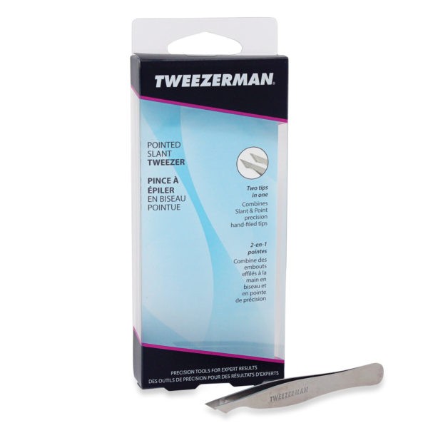 Tweezerman Pointed Slant Tweezer, Stainless Steel