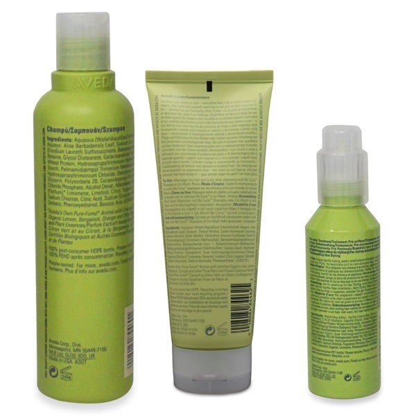 Aveda Be Curly Shampoo 8.5 Oz, Be Curly Conditioner 6.7 Oz, and Be Curly Style Prep 3.4 Oz Combo Pack
