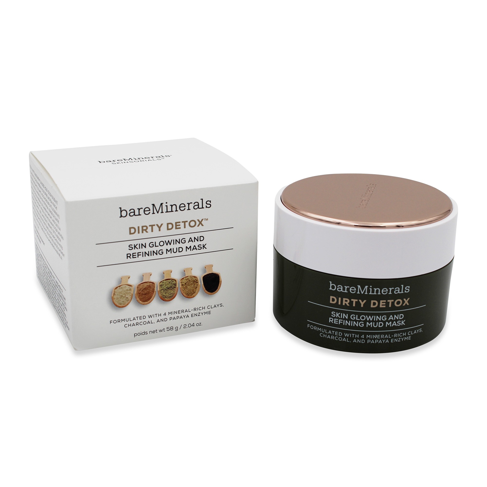 bareMinerals Dirty Detox Skin Glowing and Refining Mud Mask 2.04 oz
