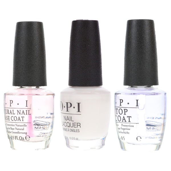 OPI Funny Bunny 0.5 oz, Top Coat .5 oz & Natural Nail Base Coat .5 oz Combo Pack