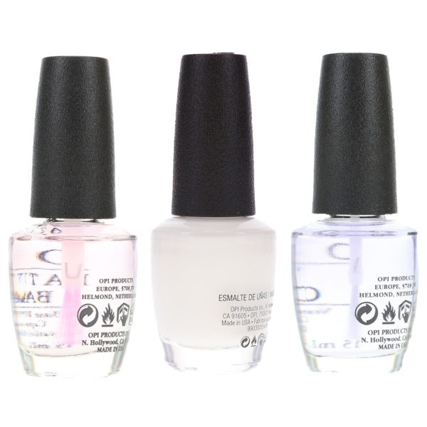 OPI Funny Bunny 0.5 oz, Top Coat .5 oz & Natural Nail Base Coat .5 oz Combo Pack