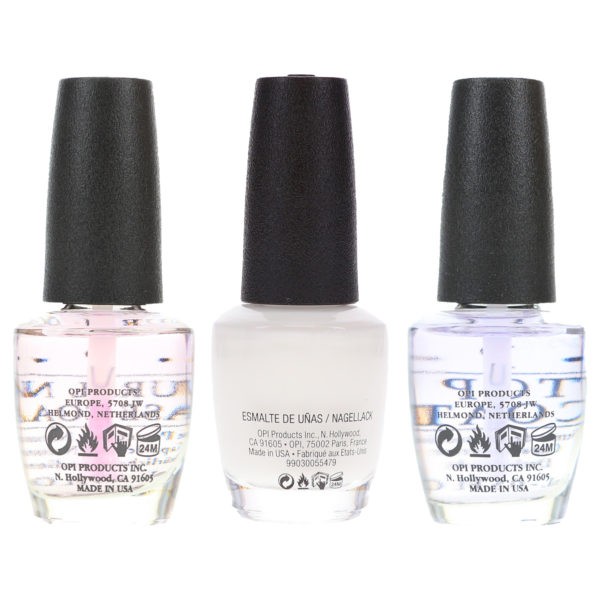 OPI Funny Bunny 0.5 oz, Top Coat .5 oz & Natural Nail Base Coat .5 oz Combo Pack