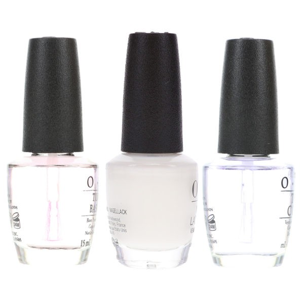 OPI Funny Bunny 0.5 oz, Top Coat .5 oz & Natural Nail Base Coat .5 oz Combo Pack