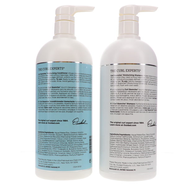 Ouidad Curl Quencher Moisturizing Shampoo 33.8 oz & Conditioner 33.8 oz Combo Pack