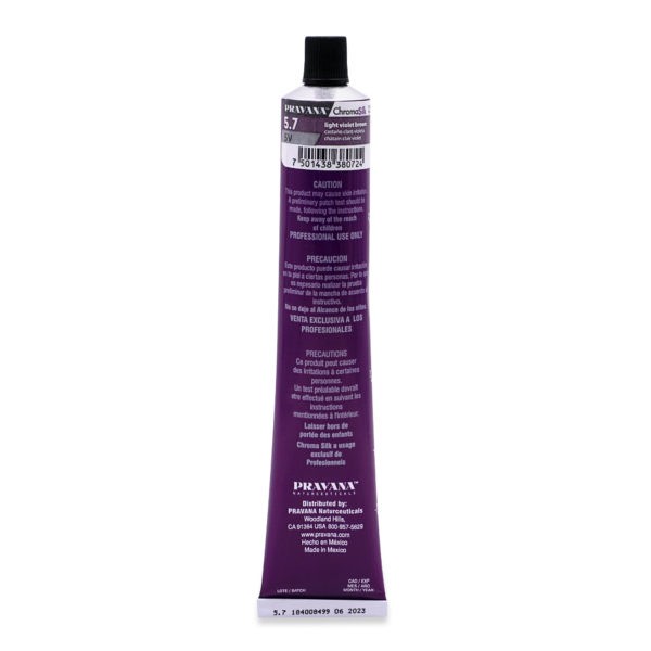 Pravana ChromaSilk Creme Hair Color 5.7 Light Violet Brown, 3 oz.
