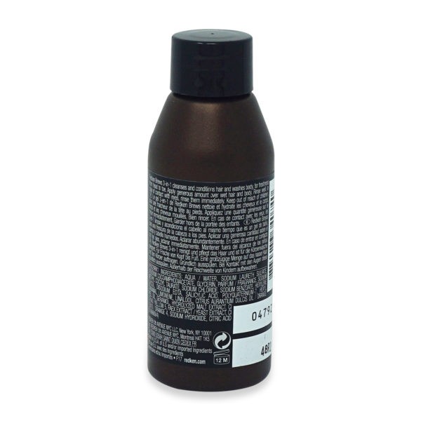 Redken Brews 3-in1 Shampoo, Conditioner and Body Wash, 1.7 oz.