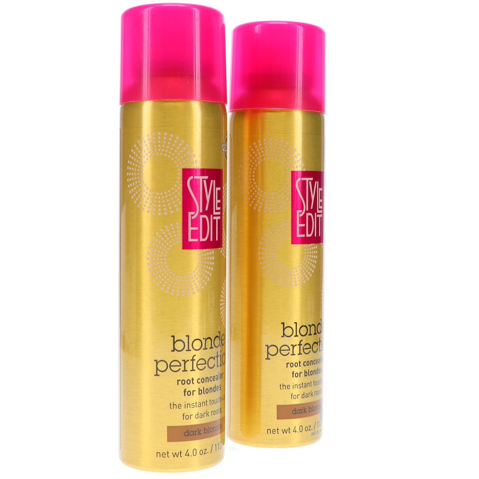 Style Edit Dark Blonde Root Concealer Touch Up Spray 4 oz 2 Pack