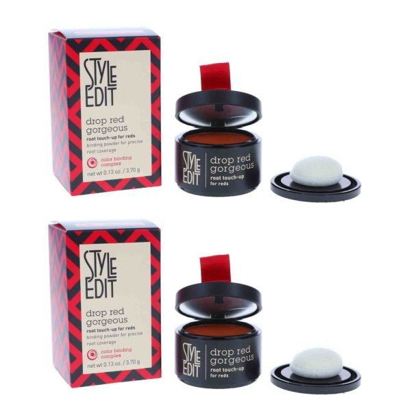 Style Edit Drop Red Gorgeous Touch Up Powder Medium Red 0.13 oz 2 Pack