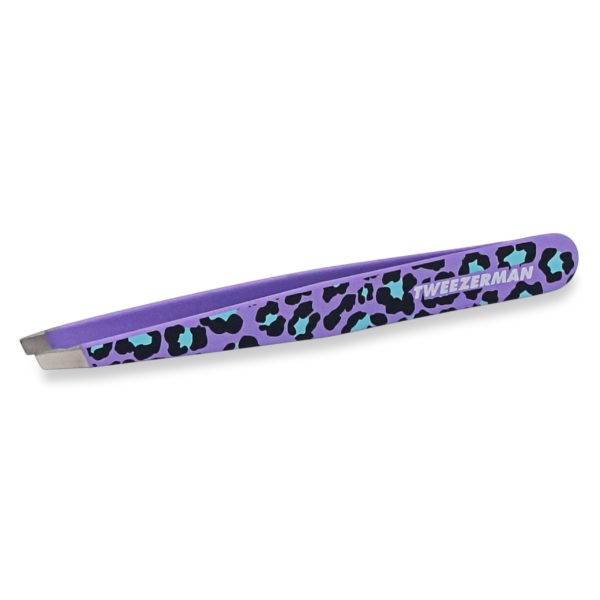 Tweezerman Slant Tweezer Leopard Print - Purple
