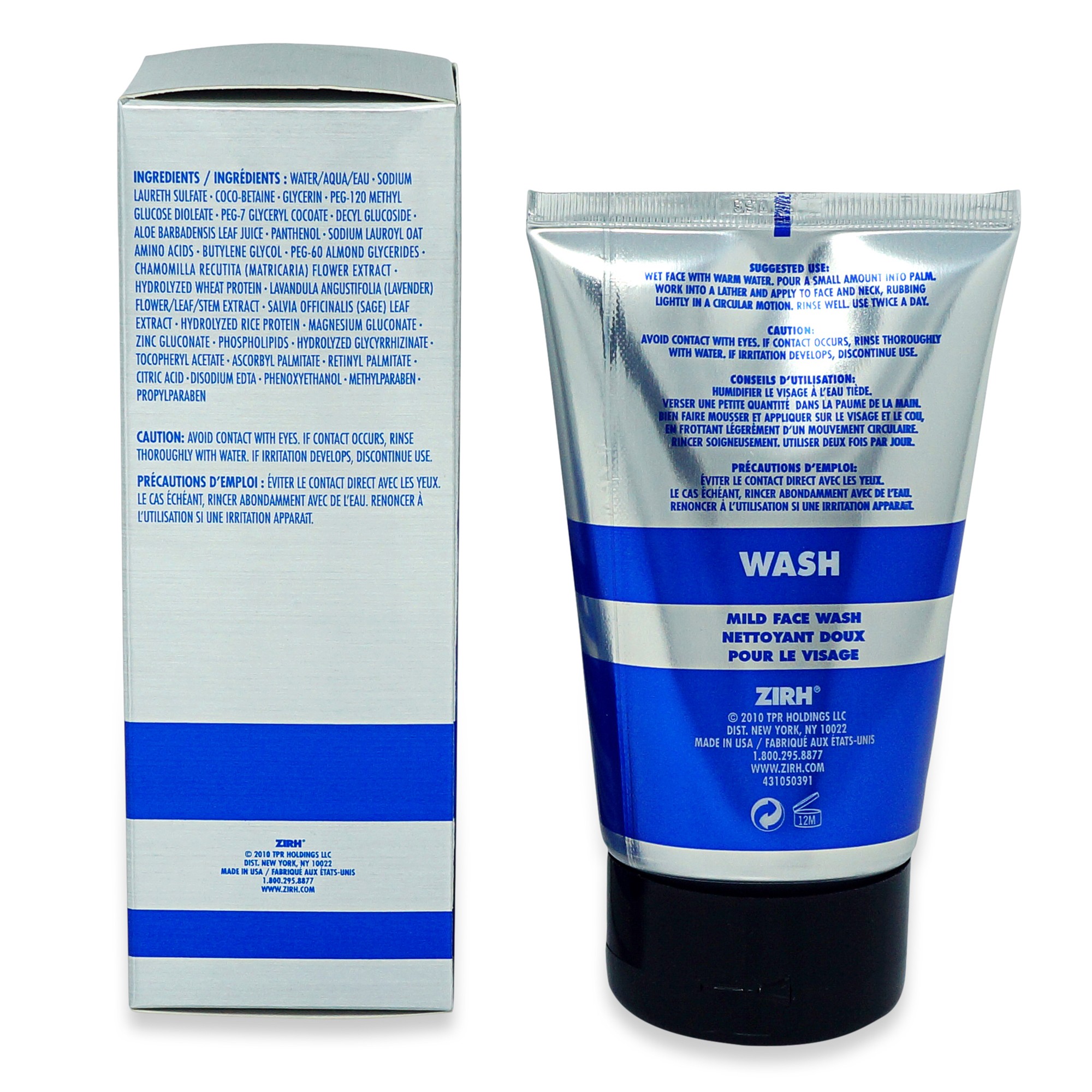 Zirh Wash Mild Face Wash, 4.2 oz.