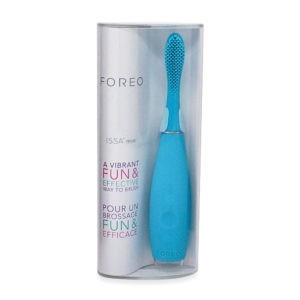 FOREO ISSA mini Rechargeable Kids Electric Toothbrush for Complete Oral Care with Soft Silicone Bristles Summer Sky