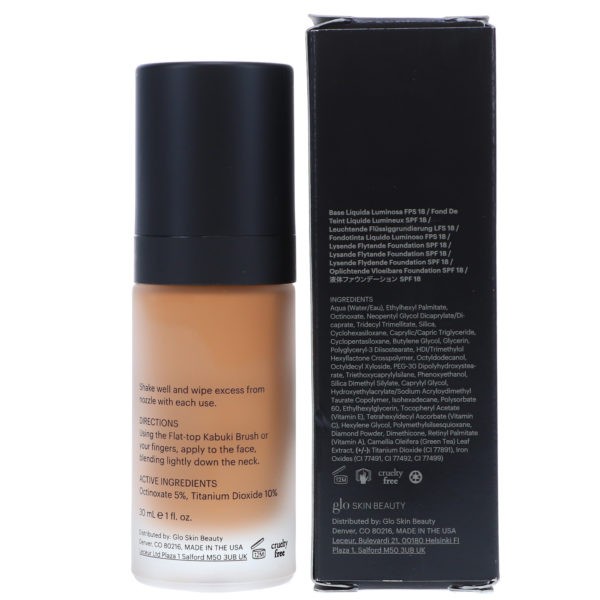 Glo Skin Beauty Luminous Liquid Foundation Spf 18 Cafe 1 oz.