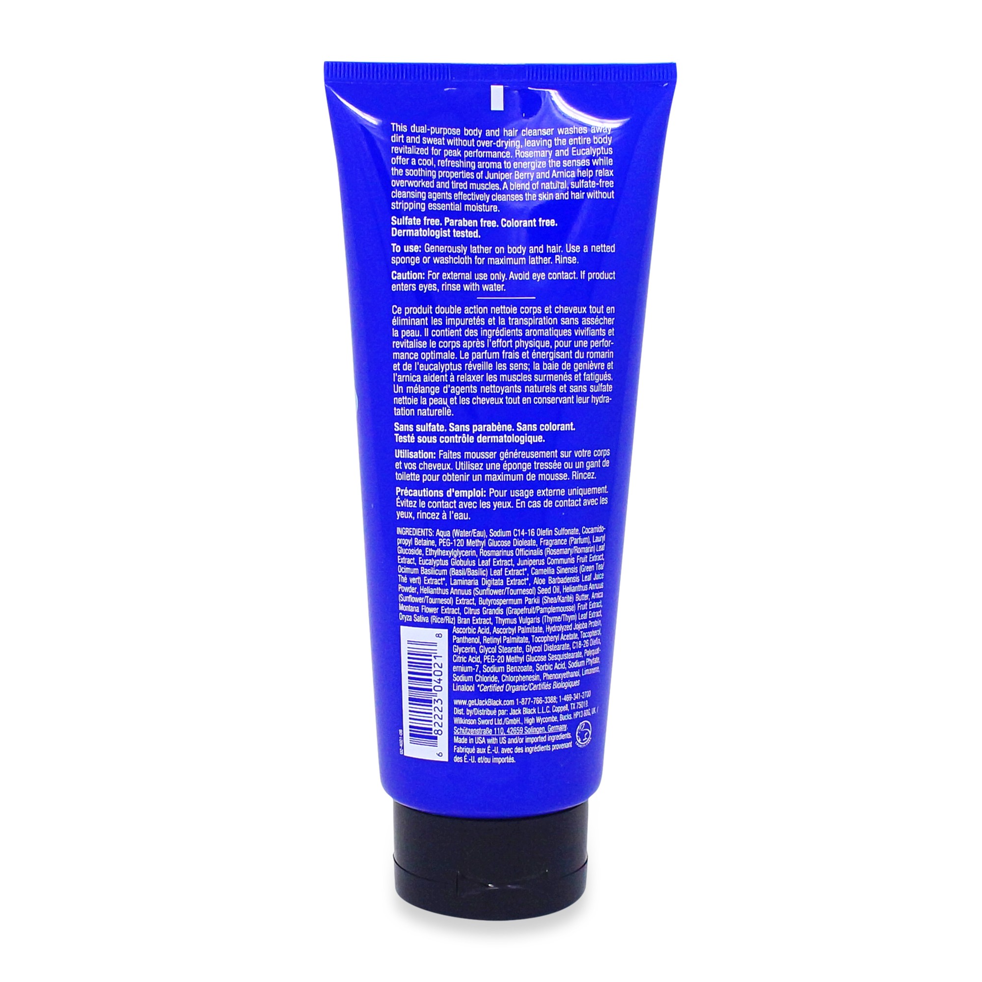 Jack Black Turbo Wash Energizing Cleanser Hair and Body, 10 oz.