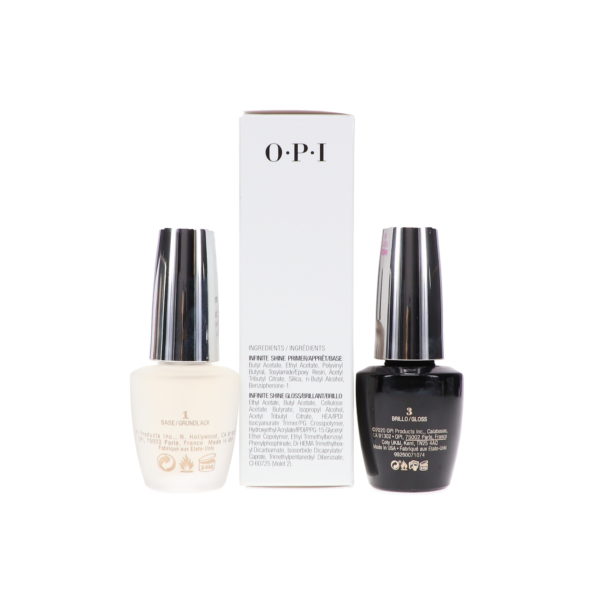 OPI Base Coat Prime & Gloss Top Coat Infinite Shine Duo Set 0.5 oz each