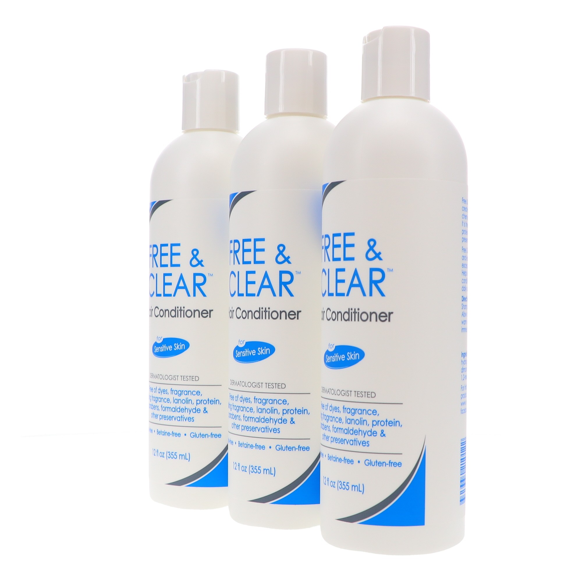 Free & Clear Conditioner for Sensitive Skin 12 oz 3 Pack Beauty Roulette