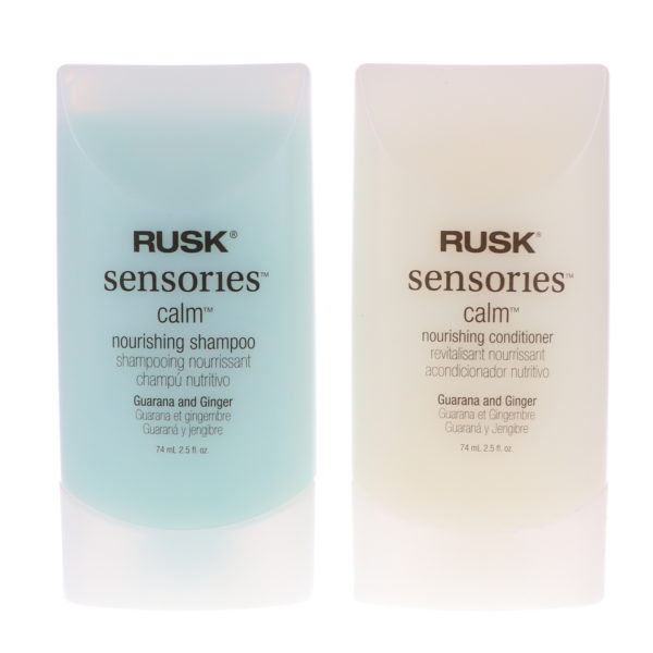 Rusk Sensories Calm Nourishing Shampoo 2.5 oz and Sensories Calm Nourishing Conditioner 2.5 oz Combo Pack