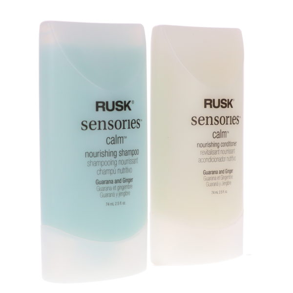 Rusk Sensories Calm Nourishing Shampoo 2.5 oz and Sensories Calm Nourishing Conditioner 2.5 oz Combo Pack