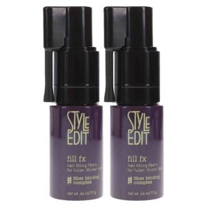 Style Edit Fill FX Instant Hair Building Fibers Spray Black 0.46 oz 2 Pack