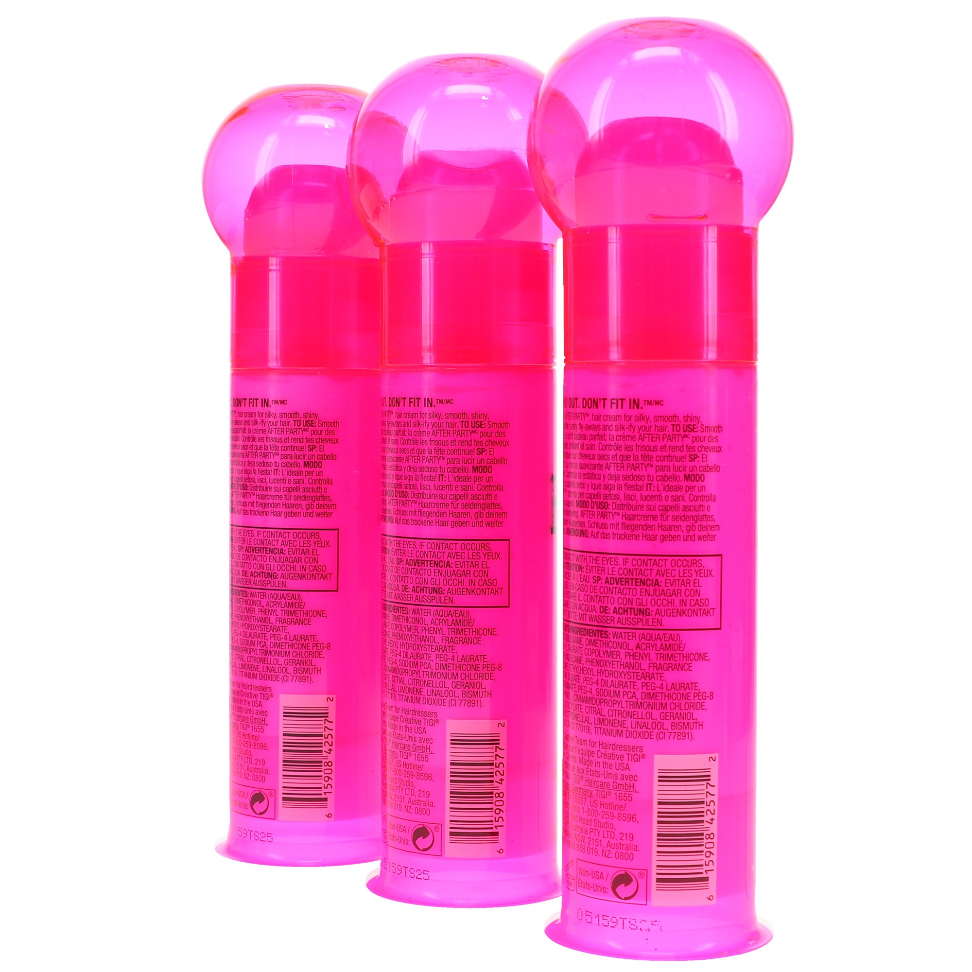 TIGI Bed Head After Party Smoothing Cream 3.4 Oz 3 Pack Beauty Roulette