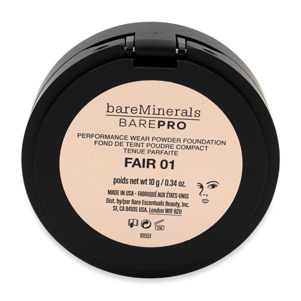 bareMinerals BAREPRO Performance Wear Powder Foundation Fair 0.34 oz
