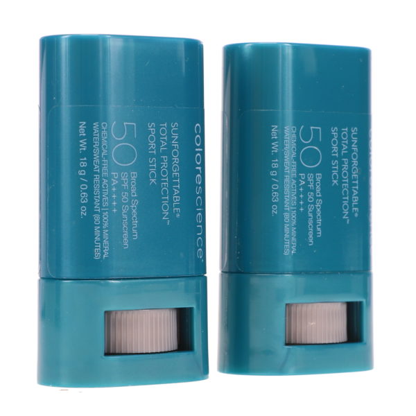Colorescience Sunforgettable Total Protection Sport Stick SPF 50 0.63 oz 2 Pack