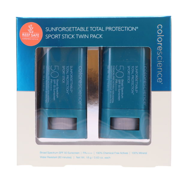Colorescience Sunforgettable Total Protection Sport Stick SPF 50 0.63 oz 2 Pack